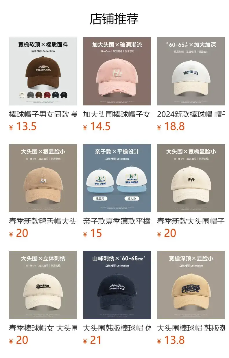 Big Head Baseball Cap Women Korean Style Embroidered — feature 1