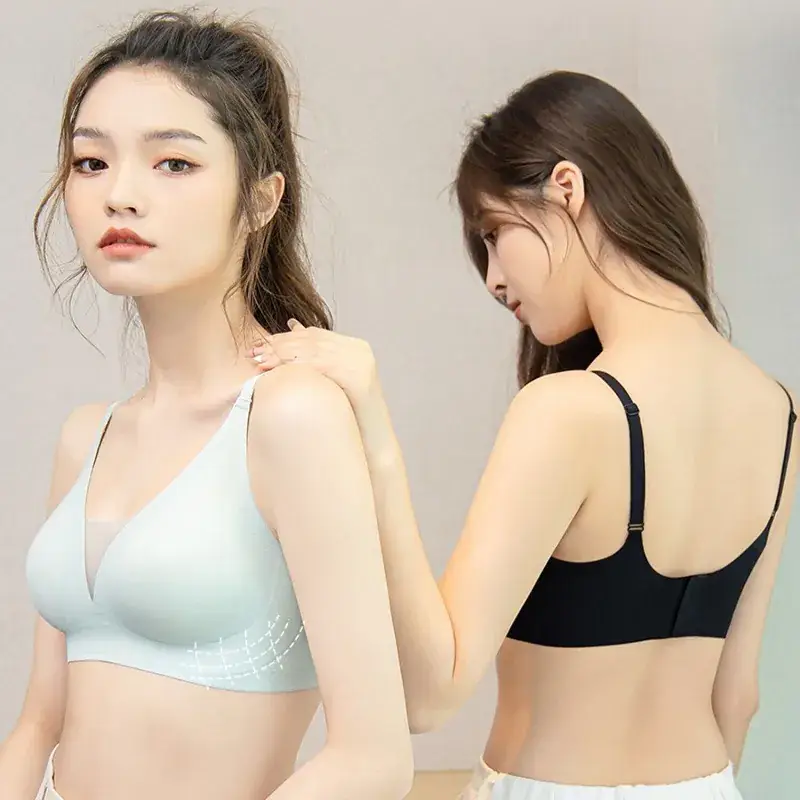 Wire-Free V-Neck Bra for Young Ladies, Mesh, Breathable, Soft Support - Image 10