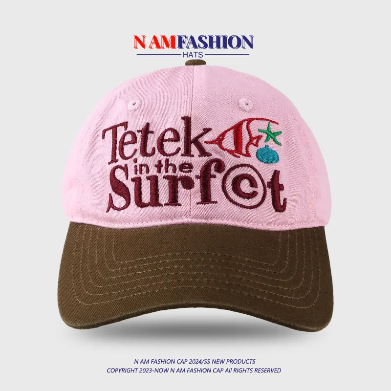 Pink American Retro Cap Women Sun-Proof Peaked Cap - Image 6