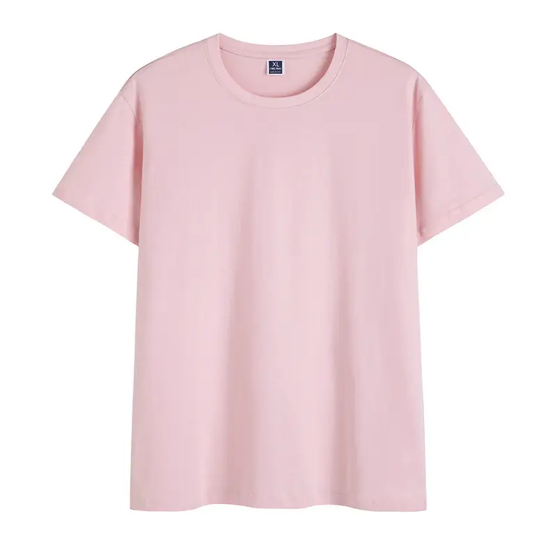 Men 200g Light Blue Round Neck T-Shirt Loose Fit - Image 2