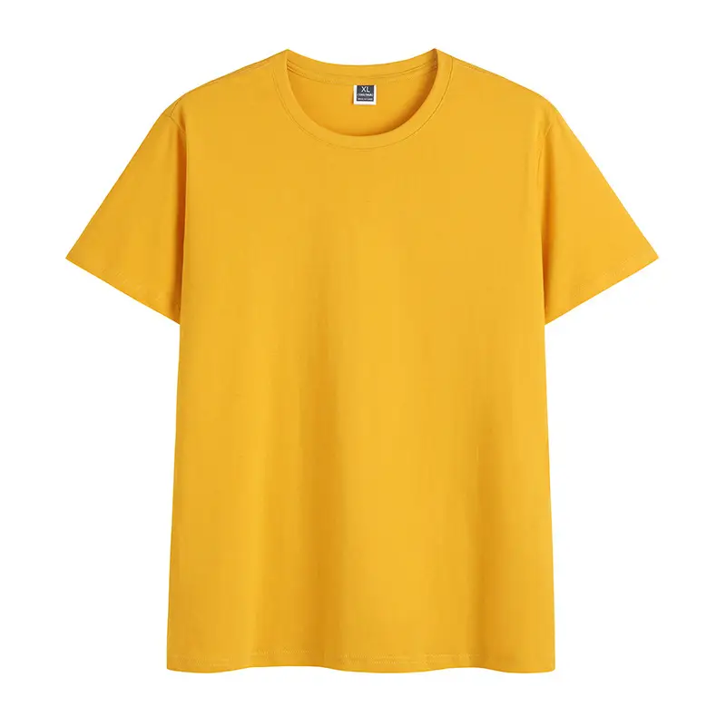 Men 200g Light Blue Round Neck T-Shirt Loose Fit - Image 4