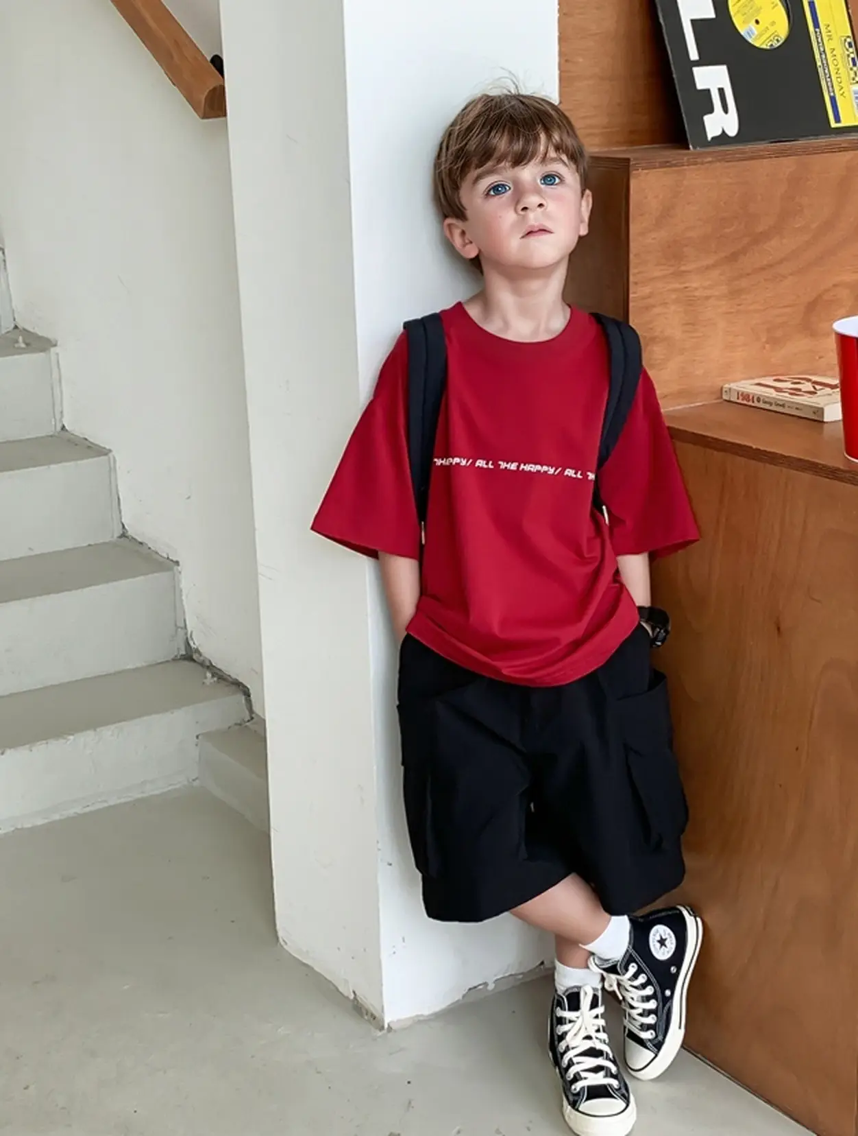 2024 Boys White Round Neck T-Shirt Summer Top - Image 4