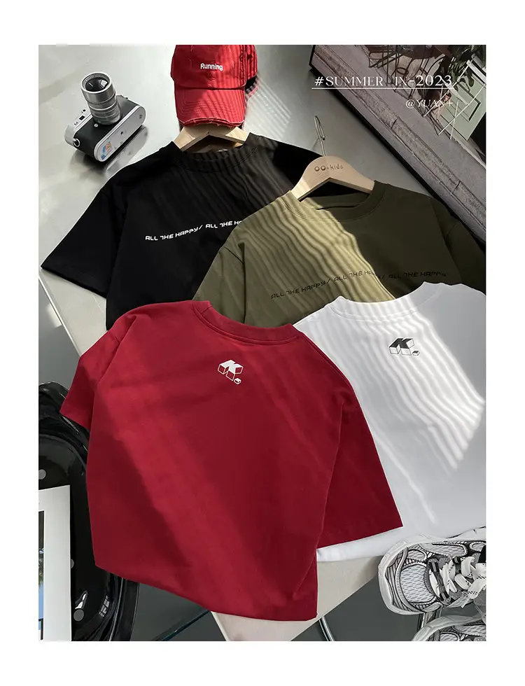 2024 Boys White Round Neck T-Shirt Summer Top — feature 11