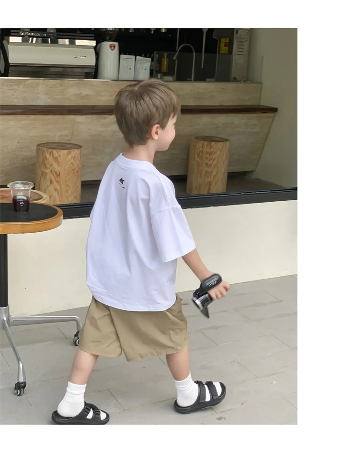 2024 Boys White Round Neck T-Shirt Summer Top — feature 14