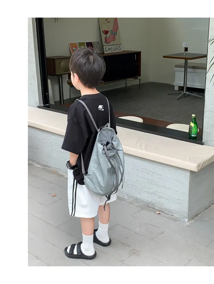 2024 Boys White Round Neck T-Shirt Summer Top — feature 48