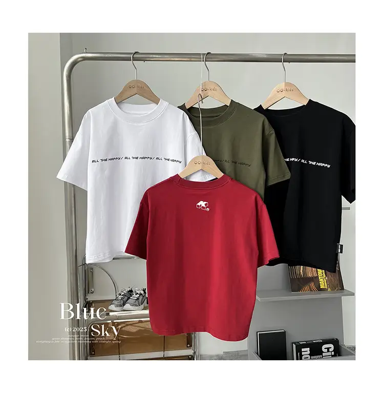 2024 Boys White Round Neck T-Shirt Summer Top — feature 9