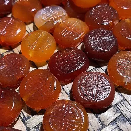 Natural Red Agate Buddha Beads for DIY Craft - Image 3