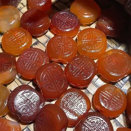 Natural Red Agate Buddha Beads for DIY Craft - Image 4