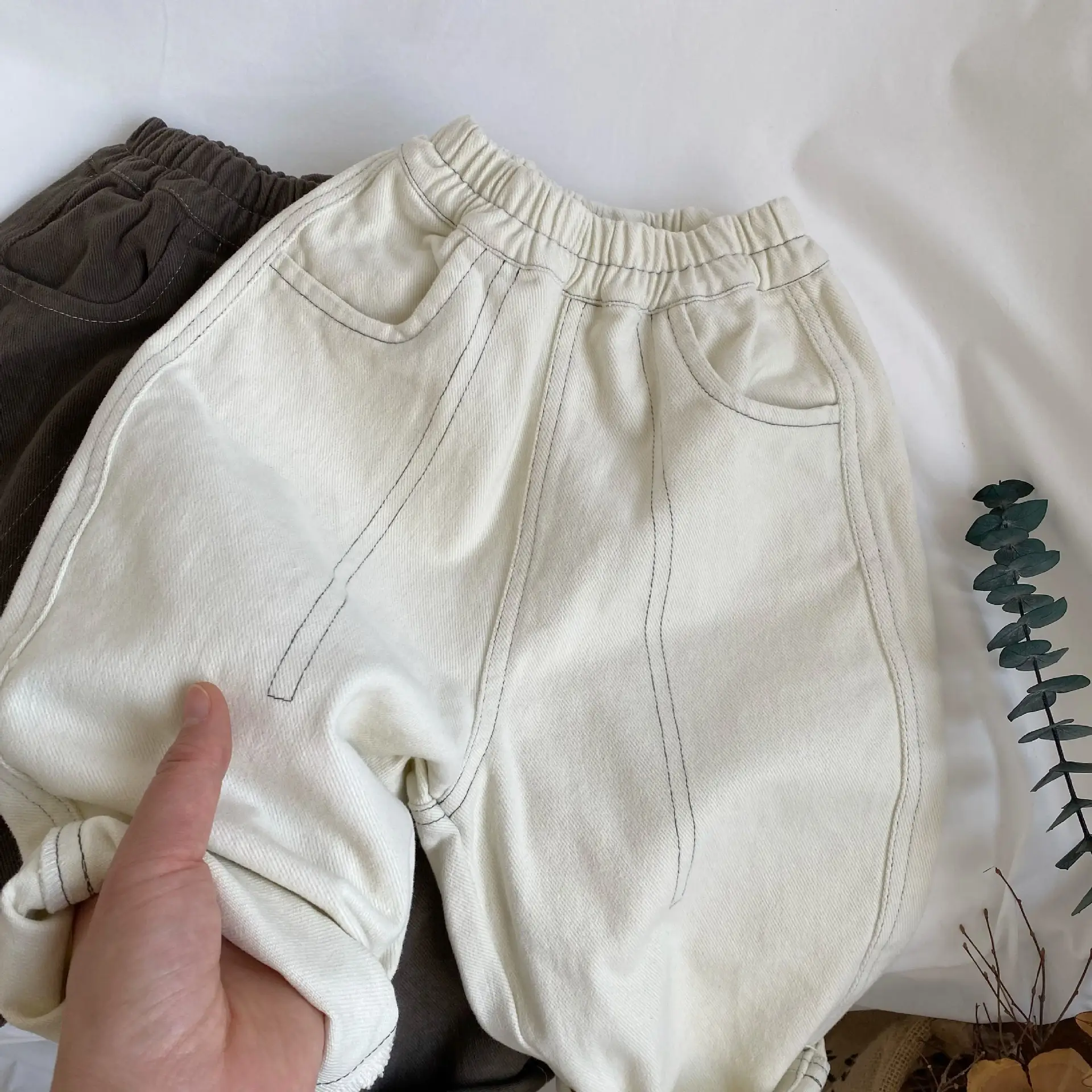 Gl-Kids Cotton Cargo Pants Unisex Loose Autumn - Image 4