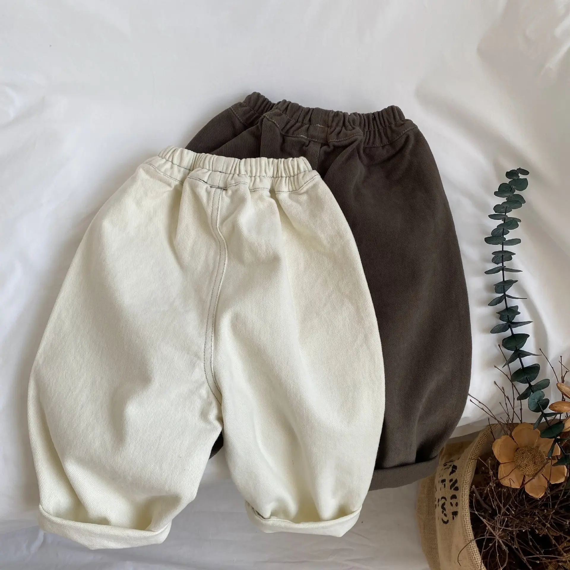 Gl-Kids Cotton Cargo Pants Unisex Loose Autumn - Image 6