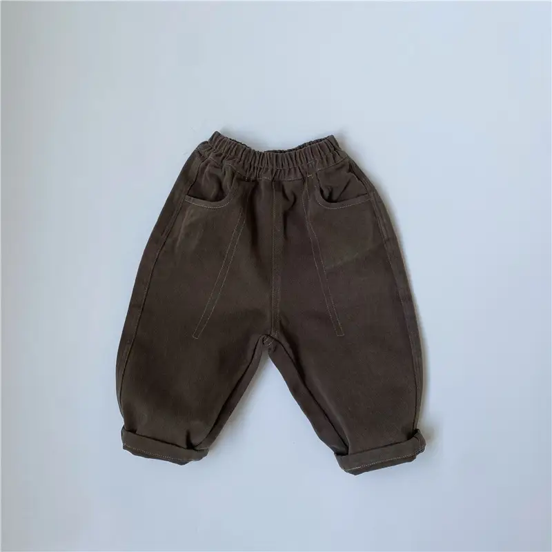 Gl-Kids Cotton Cargo Pants Unisex Loose Autumn - Image 2