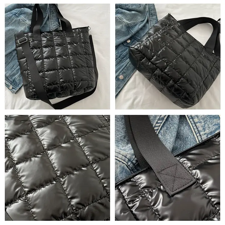 Women's Silver Puffer Shoulder Bag New 2024 — feature 8