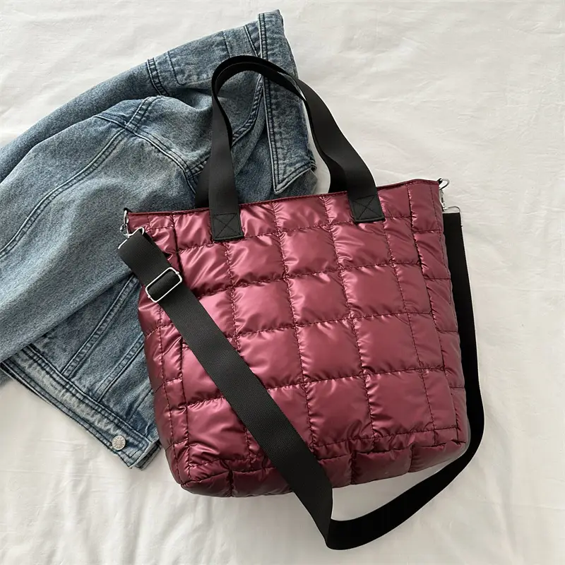 Women's Silver Puffer Shoulder Bag New 2024 - Image 5