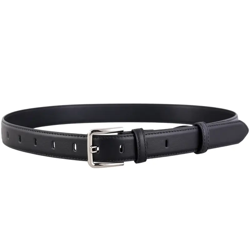 Women Cowhide Belt Black Buckle Adjustable - Image 8