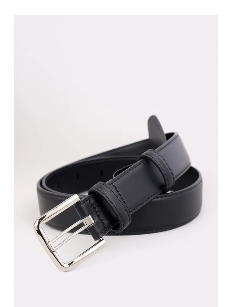 Women Cowhide Belt Black Buckle Adjustable — feature 17