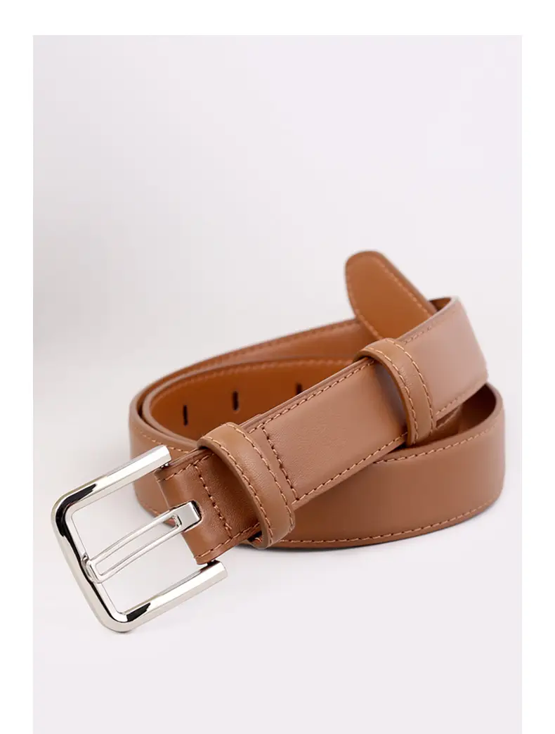 Women Cowhide Belt Black Buckle Adjustable — feature 18