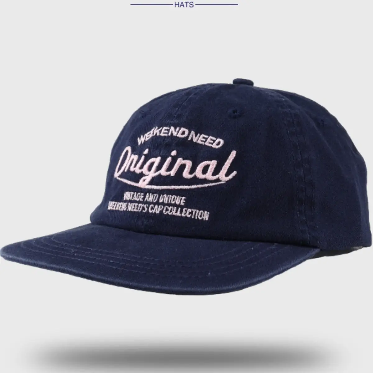Light Blue Embroidered Letter Hat for Women - Image 6