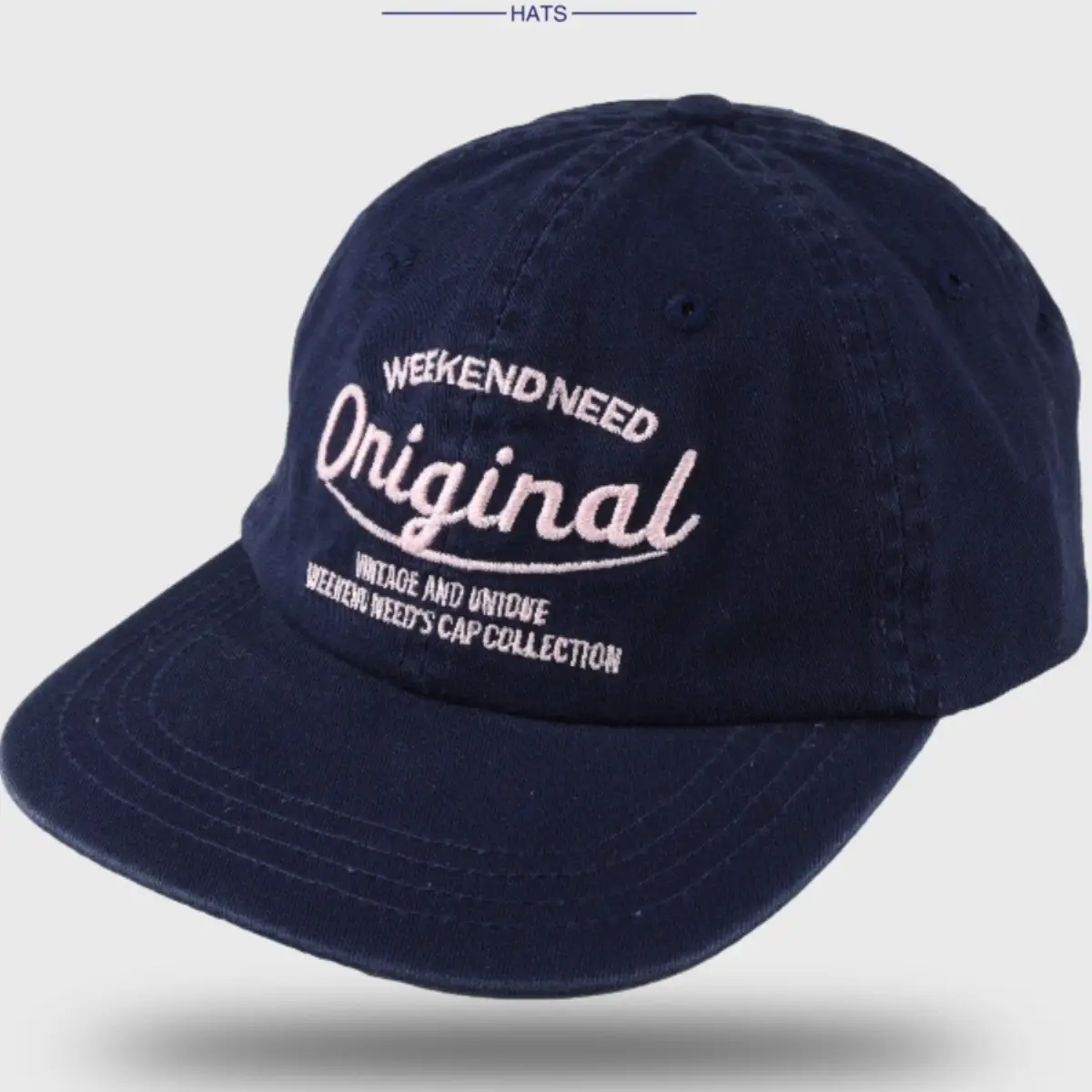 Light Blue Embroidered Letter Hat for Women - Image 7