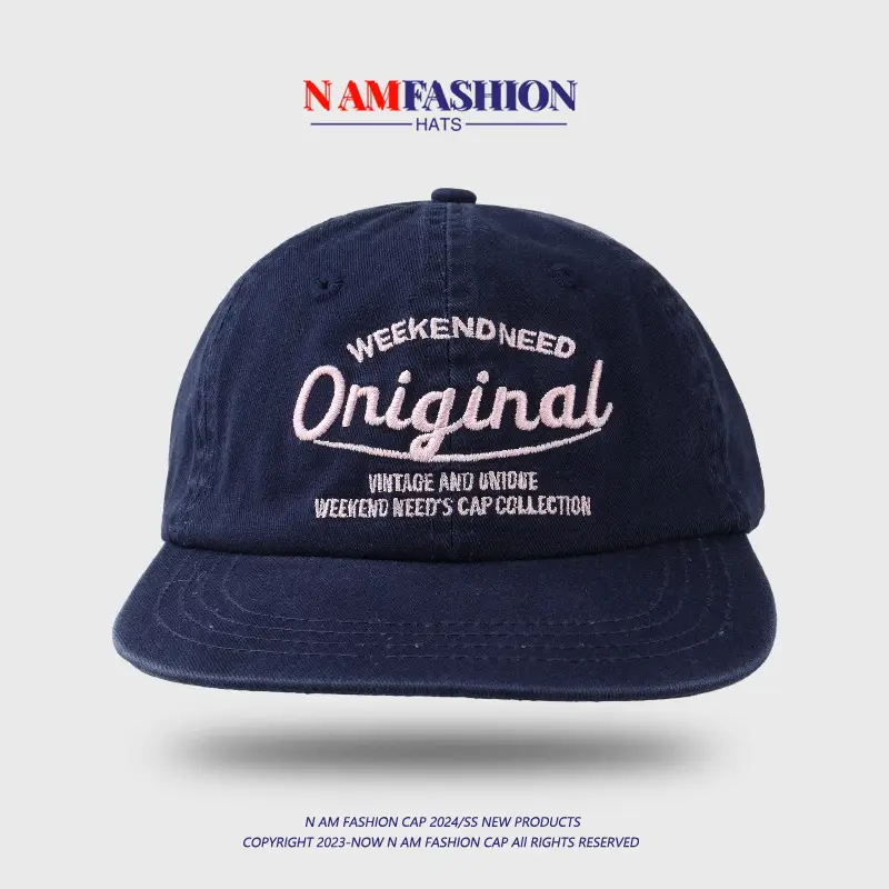 Light Blue Embroidered Letter Hat for Women — feature 6