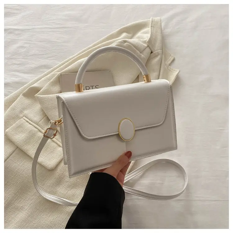 Women's 2024 Square PU Leather Crossbody Bag Beige β feature 12