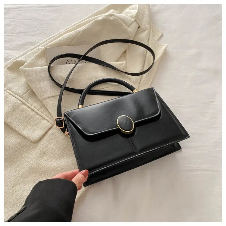 Women's 2024 Square PU Leather Crossbody Bag Beige β feature 25