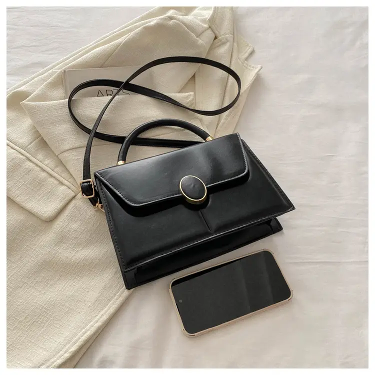 Women's 2024 Square PU Leather Crossbody Bag Beige β feature 26
