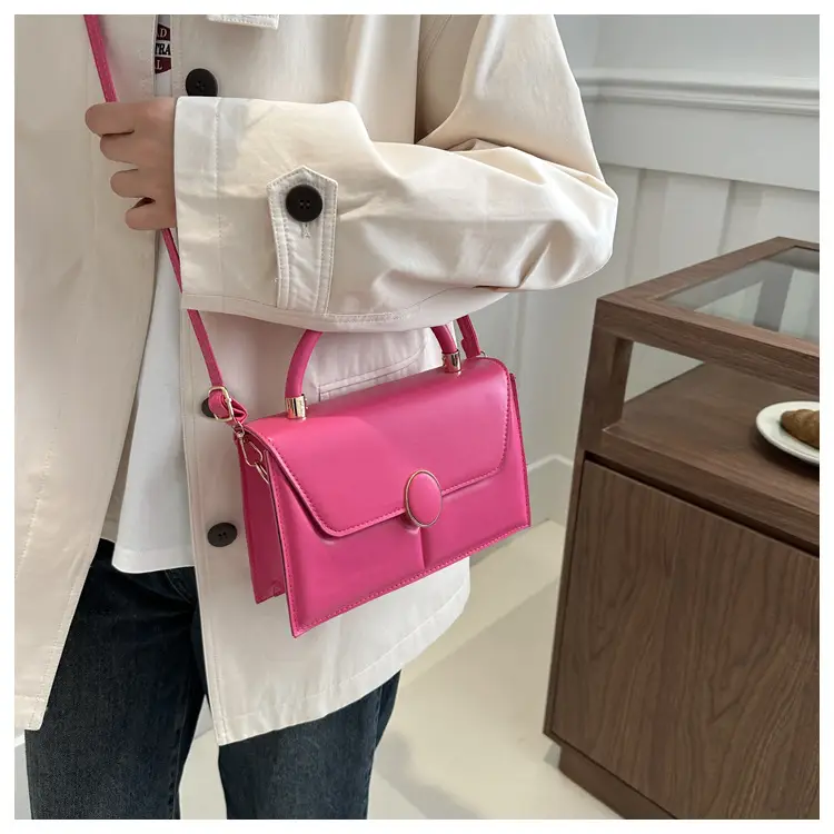Women's 2024 Square PU Leather Crossbody Bag Beige β feature 41