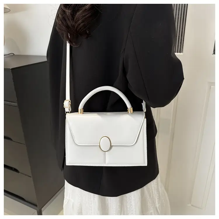 Women's 2024 Square PU Leather Crossbody Bag Beige β feature 46