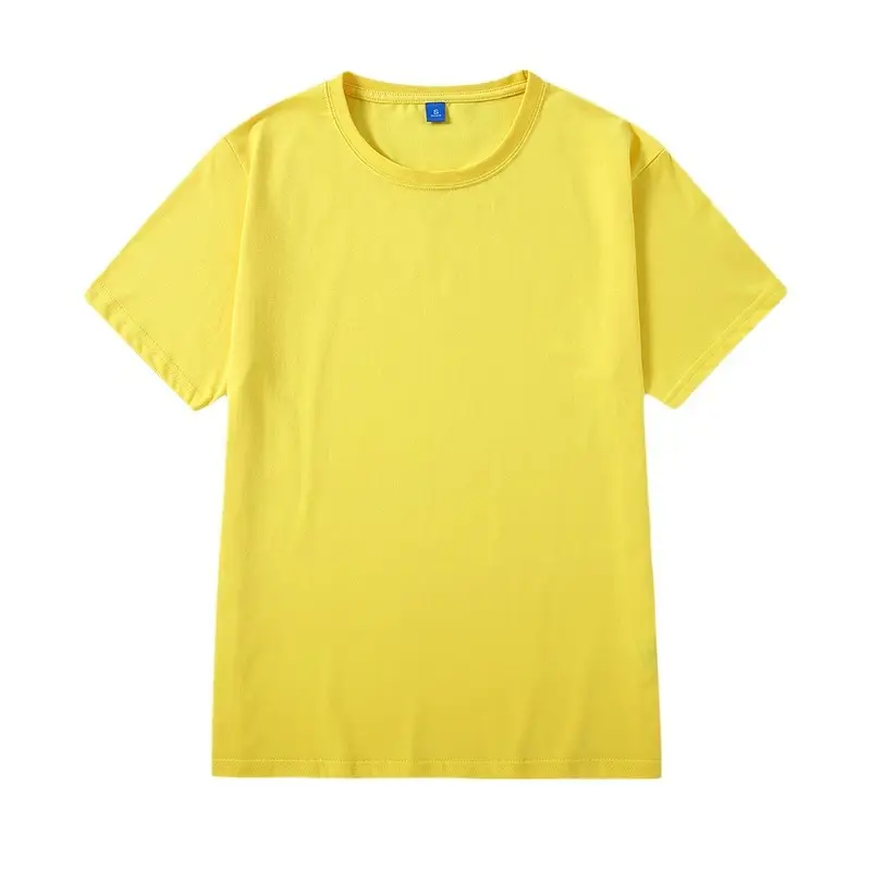 Men's 200g Pure Cotton Black T-Shirt Round Neck Short Sleeve