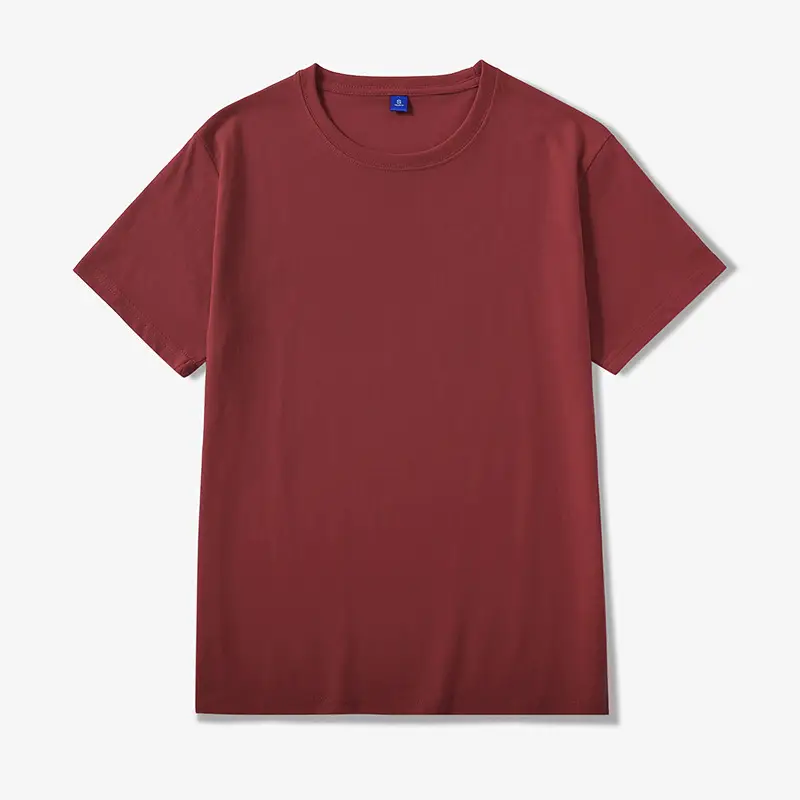 Men's 200g Pure Cotton Black T-Shirt Round Neck Short Sleeve