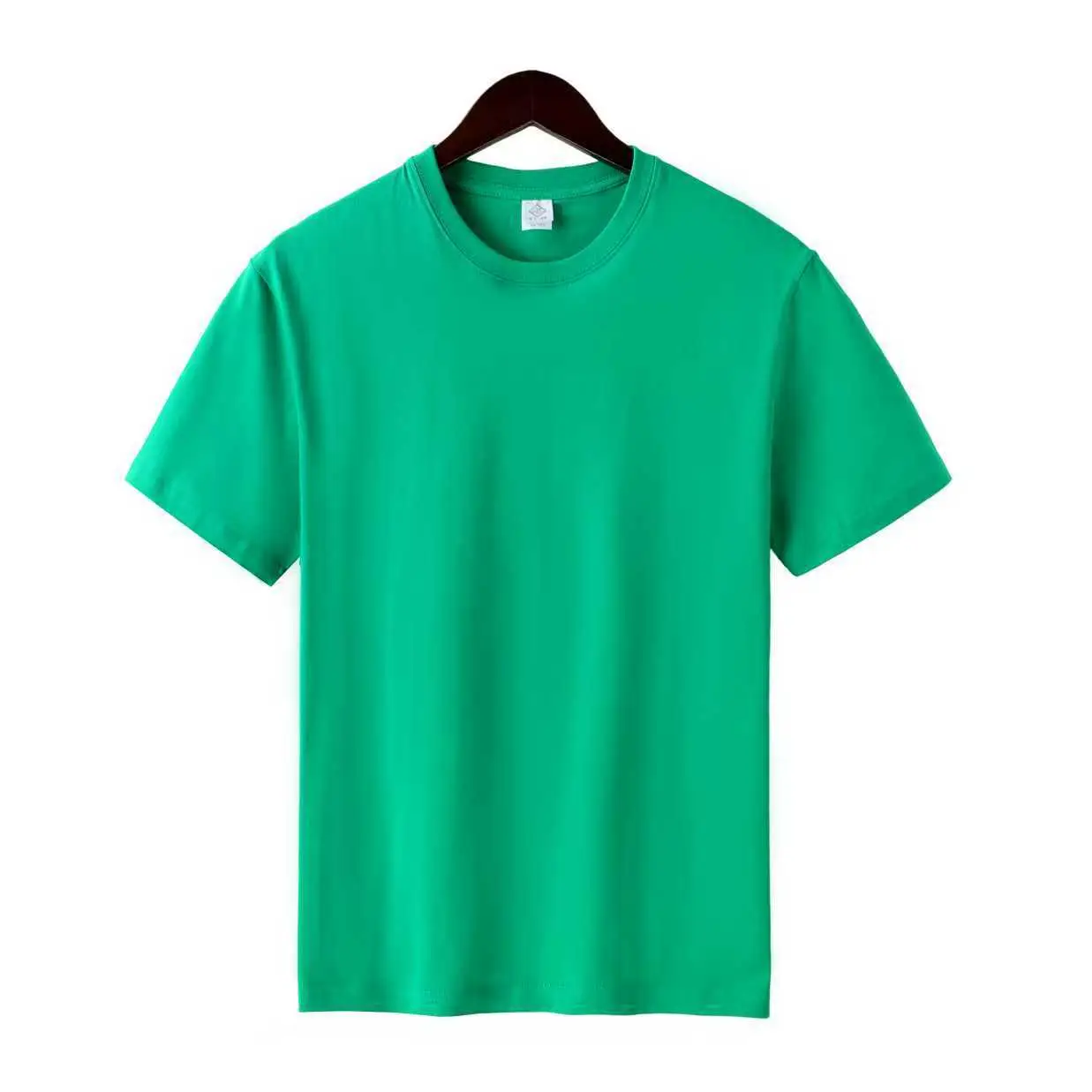 Men's 200g Pure Cotton Black T-Shirt Round Neck Short Sleeve