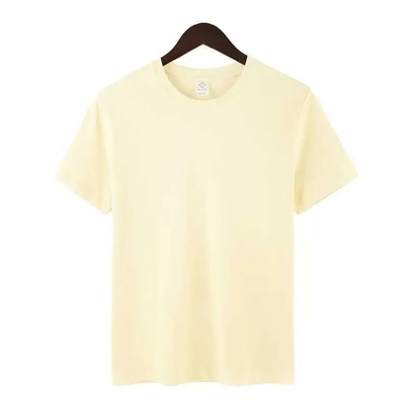 Men's 200g Pure Cotton Black T-Shirt Round Neck Short Sleeve