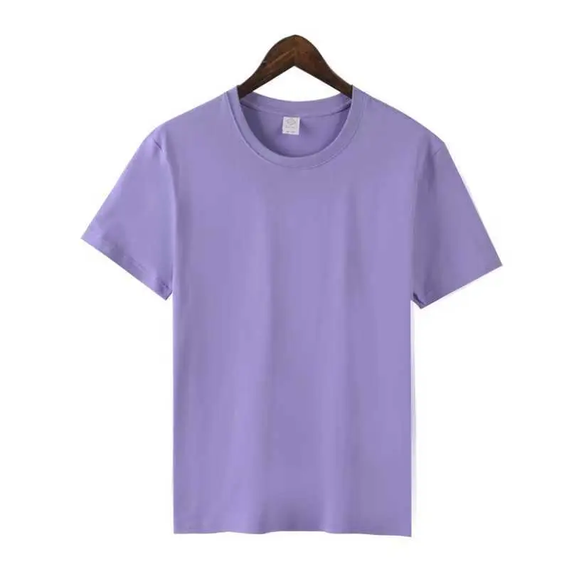 Men's 200g Pure Cotton Black T-Shirt Round Neck Short Sleeve