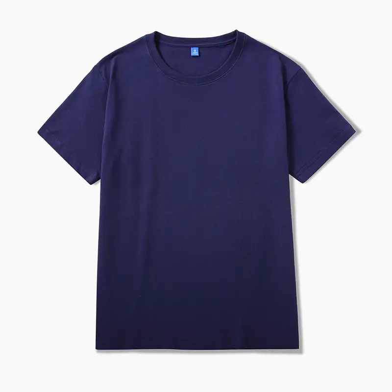 Men's 200g Pure Cotton Black T-Shirt Round Neck Short Sleeve