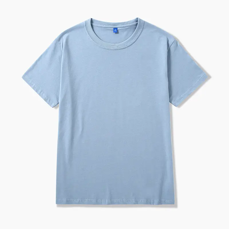 Men's 200g Pure Cotton Black T-Shirt Round Neck Short Sleeve