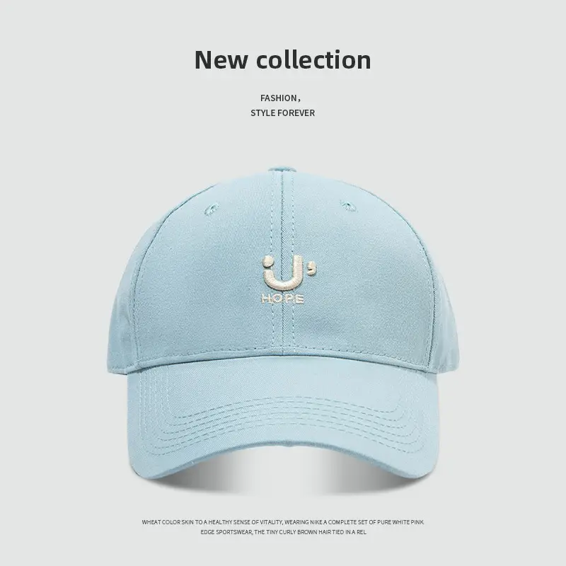 Japanese Style Dome Cap for Women Light Blue - Image 4