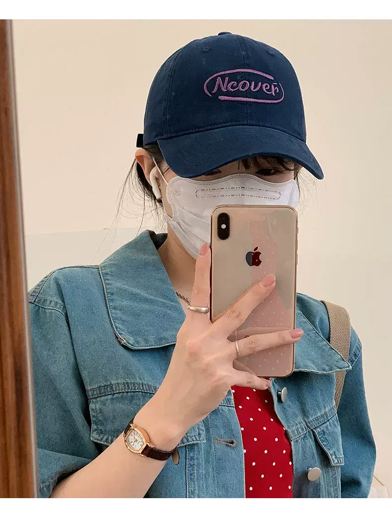 Neower Pink Embroidered Black Peak Cap — feature 12