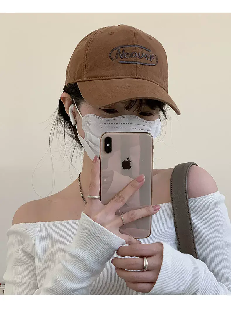 Neower Pink Embroidered Black Peak Cap — feature 14