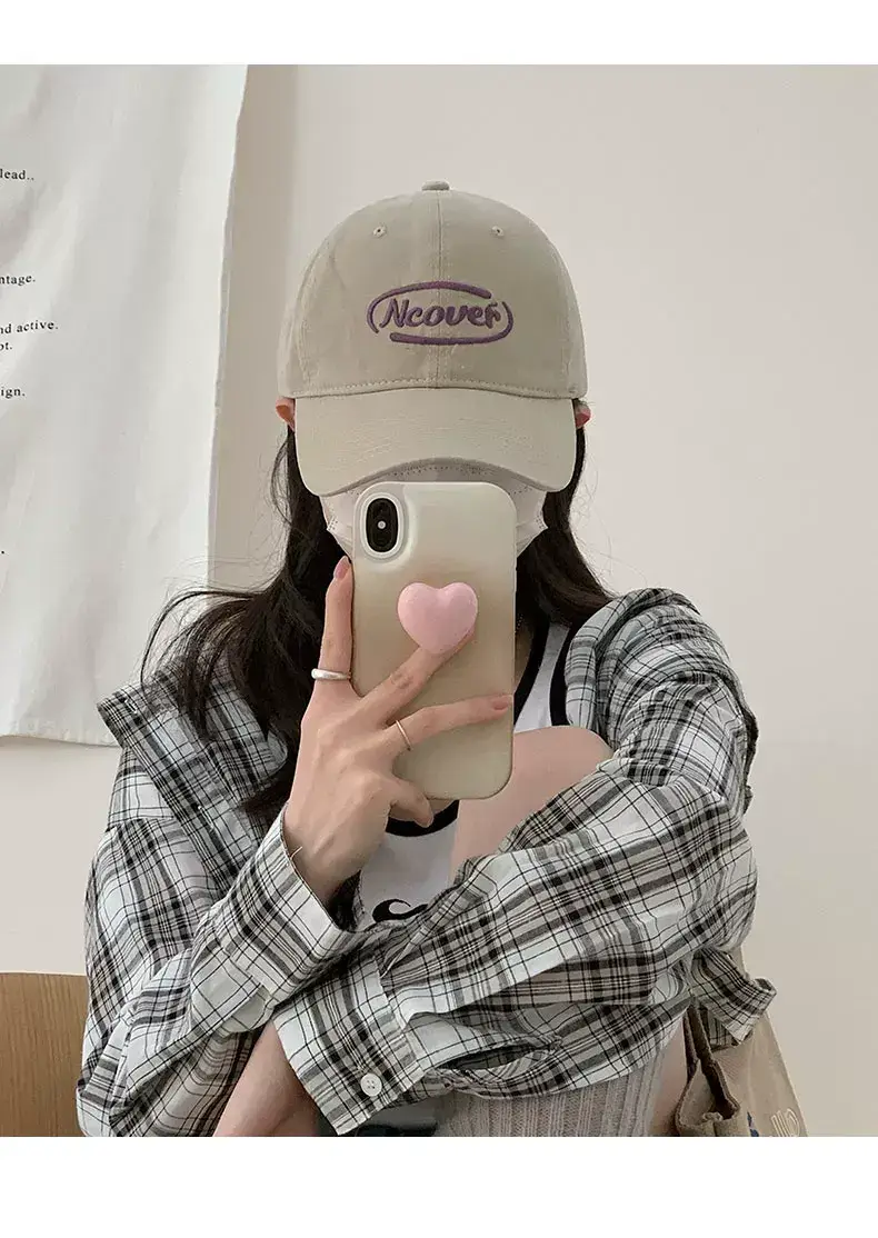 Neower Pink Embroidered Black Peak Cap — feature 9