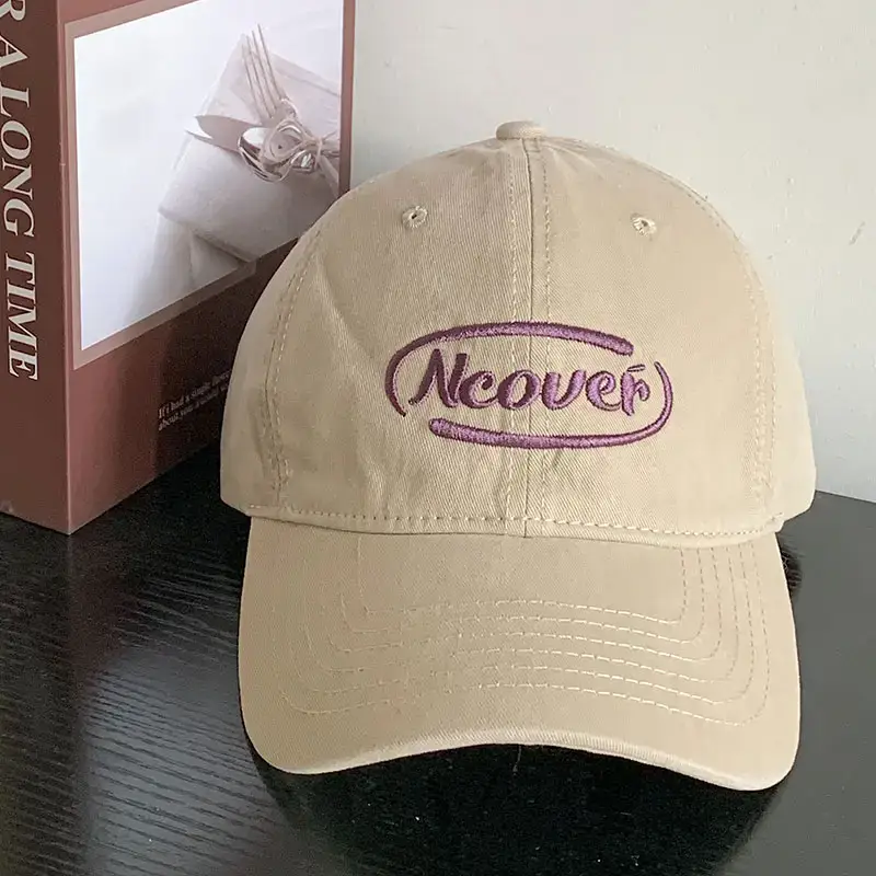 Neower Pink Embroidered Black Peak Cap