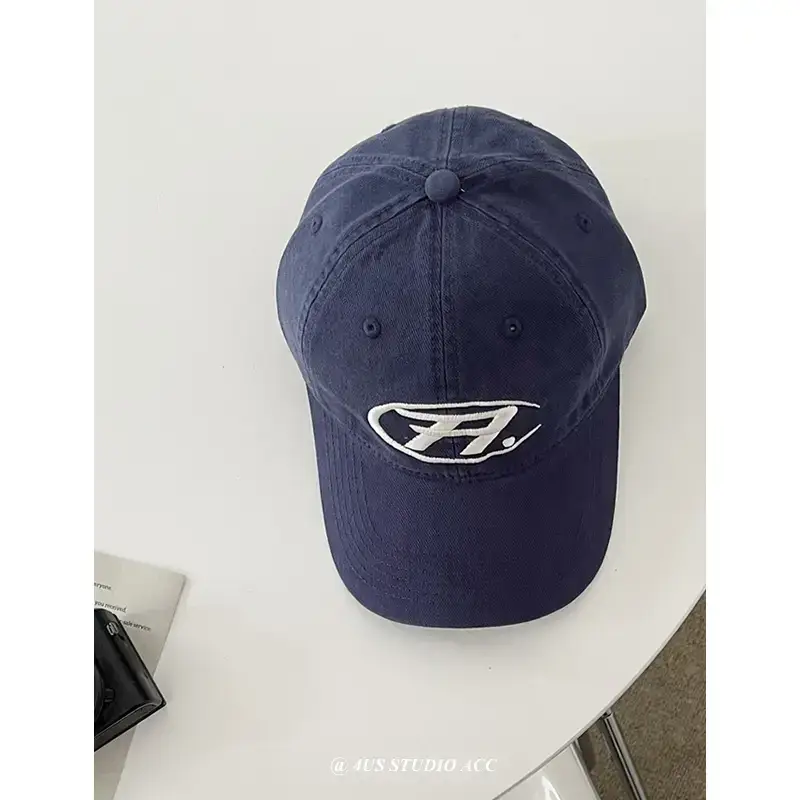 Black Embroidered Women's Baseball Cap with Logo - Image 3