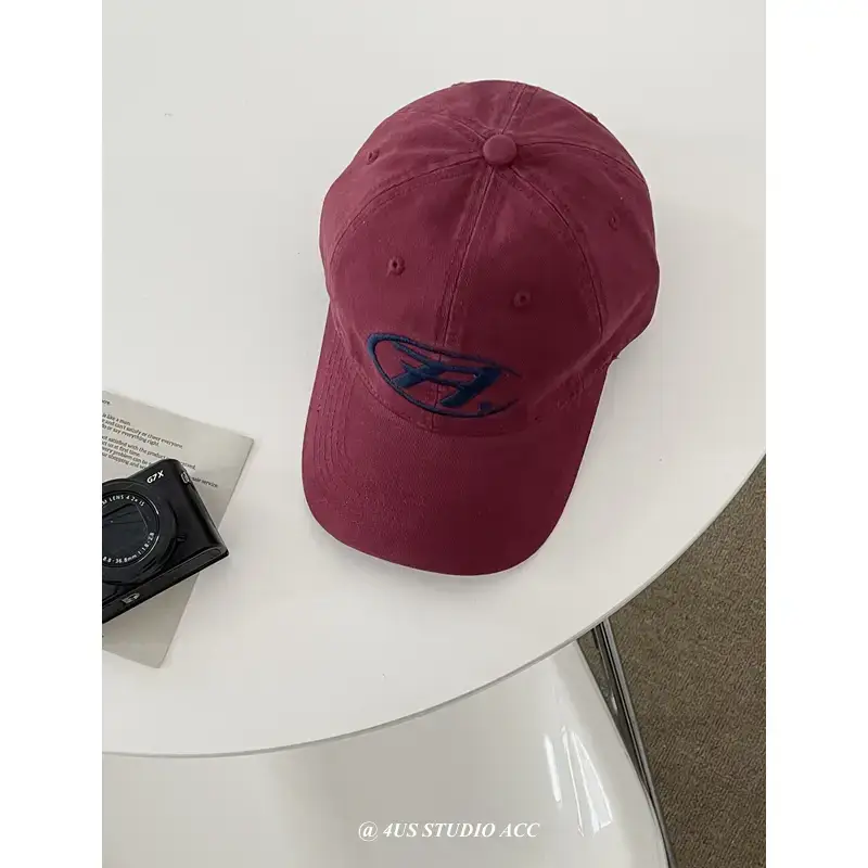 Black Embroidered Women's Baseball Cap with Logo - Image 4