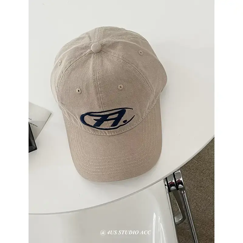 Black Embroidered Women's Baseball Cap with Logo - Image 6