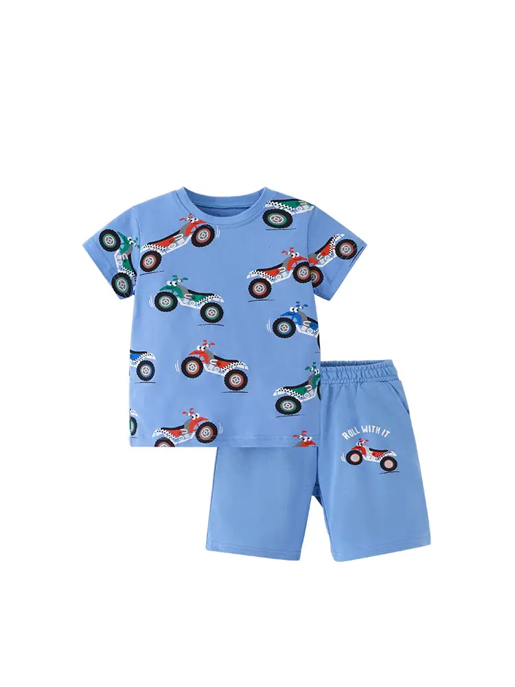 Kids Moto T-Shirt Blue Short Sleeve 2025 - Image 6