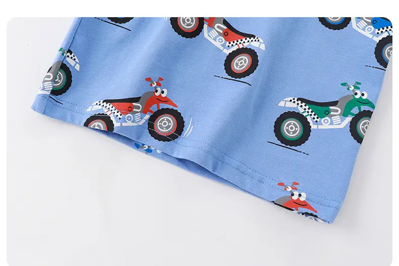Kids Moto T-Shirt Blue Short Sleeve 2025 — feature 4