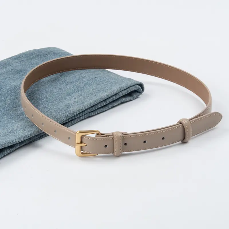 Women's Genuine Leather Belt with Gold Buckle - Image 22
