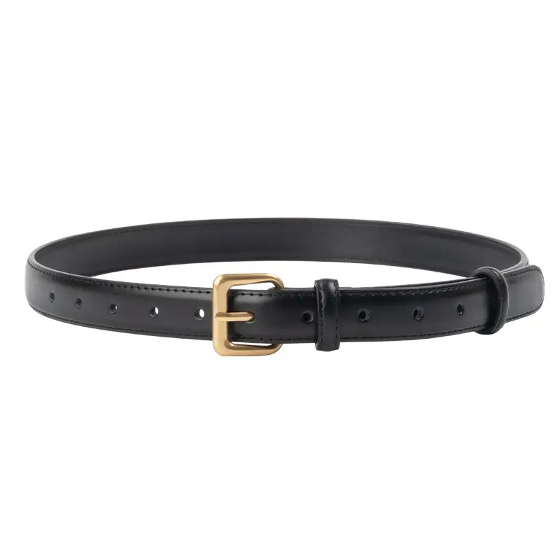 Women's Genuine Leather Belt with Gold Buckle - Image 23