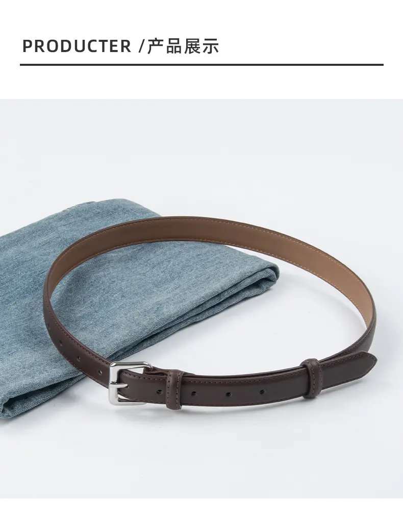 Women's Genuine Leather Belt with Gold Buckle β feature 10