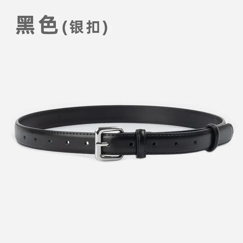 Women's Genuine Leather Belt with Gold Buckle - Image 10