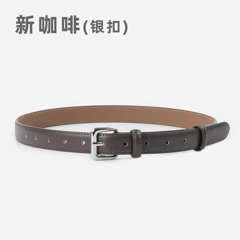 Women's Genuine Leather Belt with Gold Buckle - Image 12